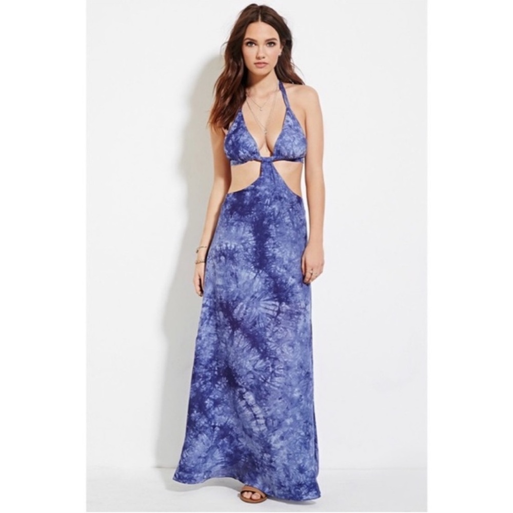 NWT Raga Tie Die Cutout Maxi Dress - Picture 3 of 12